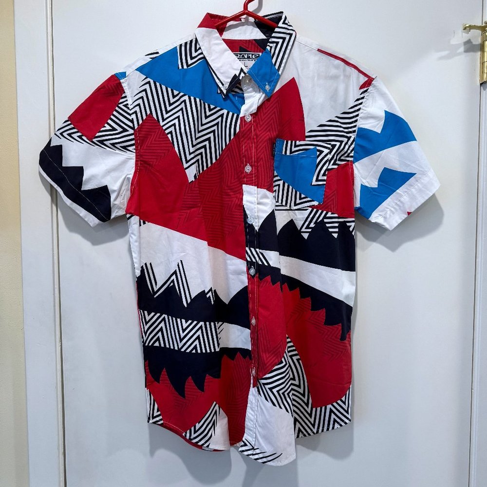 Staple Pigeon Short Sleeve Shirt - Amazing Pattern - Large